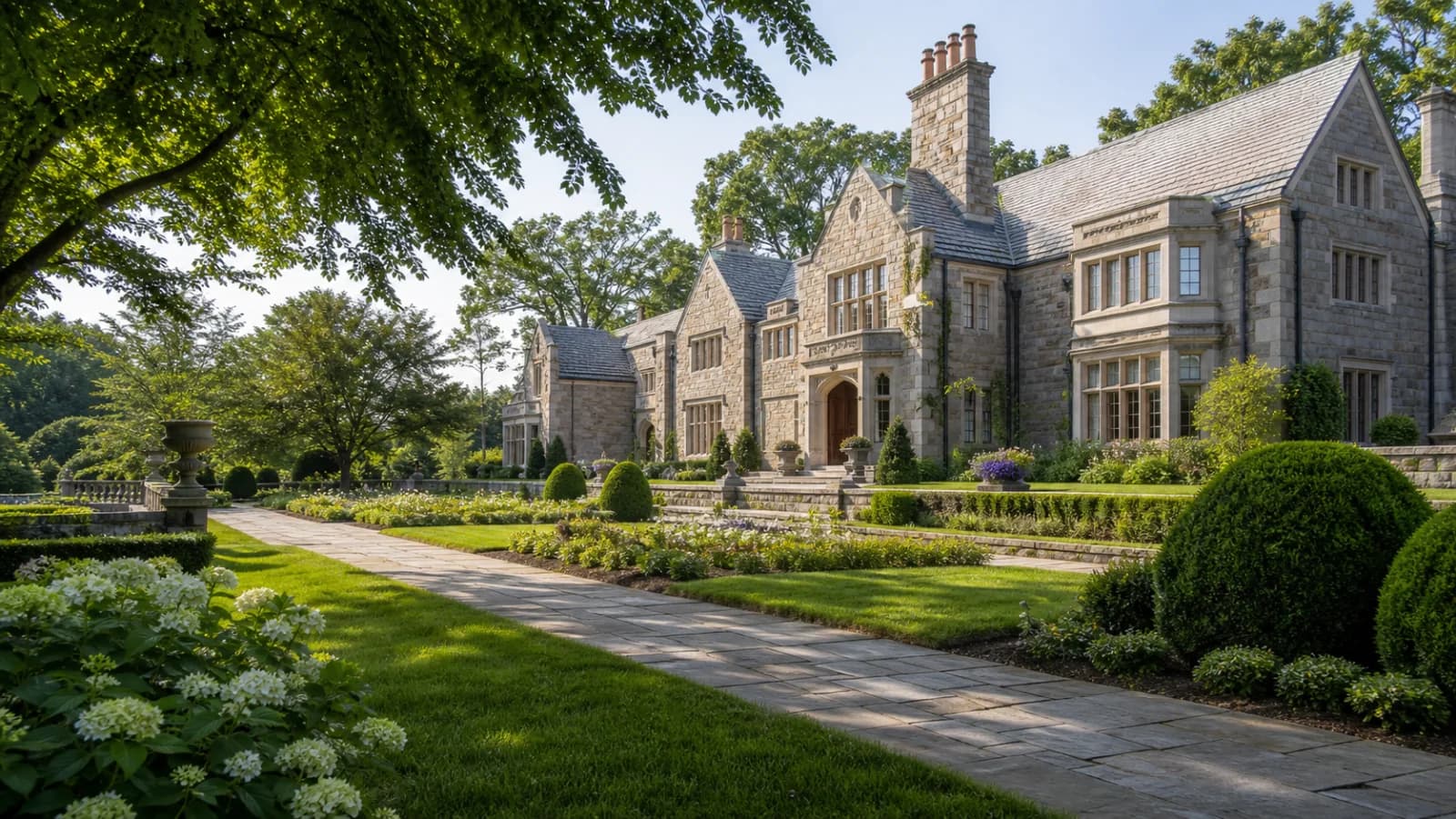 Historic Gold Coast estate and formal gardens on Long Island